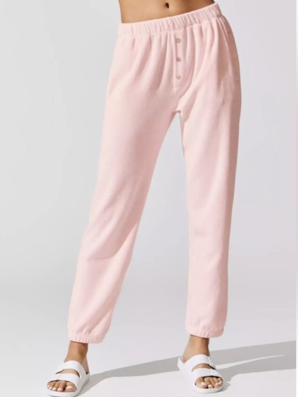 DONNI TERRY HENLEY SWEATPANTS/JOGGERS | Size Medium